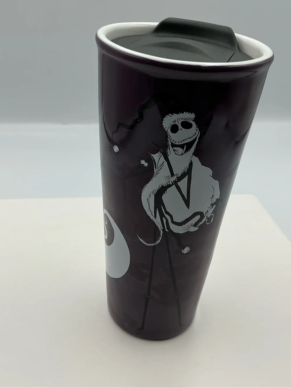 Disney Purple Jack Skellington Ceramic Travel Tumbler with Black Lid